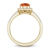 Thumbnail Image 2 of Natural Fire Opal Ring 1/4 ct tw Diamonds 10K Yellow Gold
