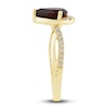 Thumbnail Image 3 of Natural Garnet Ring 1/5 ct tw Diamonds 10K Yellow Gold