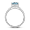 Thumbnail Image 2 of Natural Aquamarine Ring 1/5 ct tw Diamonds 10K White Gold