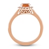Thumbnail Image 2 of Natural Fire Opal Ring 1/6 ct tw Diamonds 10K Rose Gold
