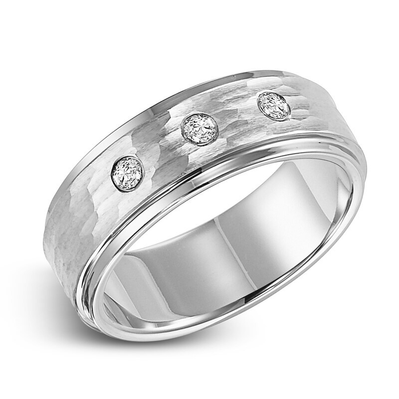 Main Image 2 of Diamond Wedding Band 1/6 ct tw Round Cobalt