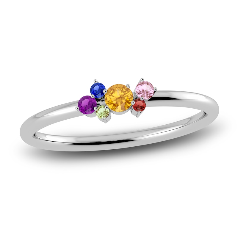 Juliette Maison Natural Multi-Gemstone Constellation Ring 10K White Gold