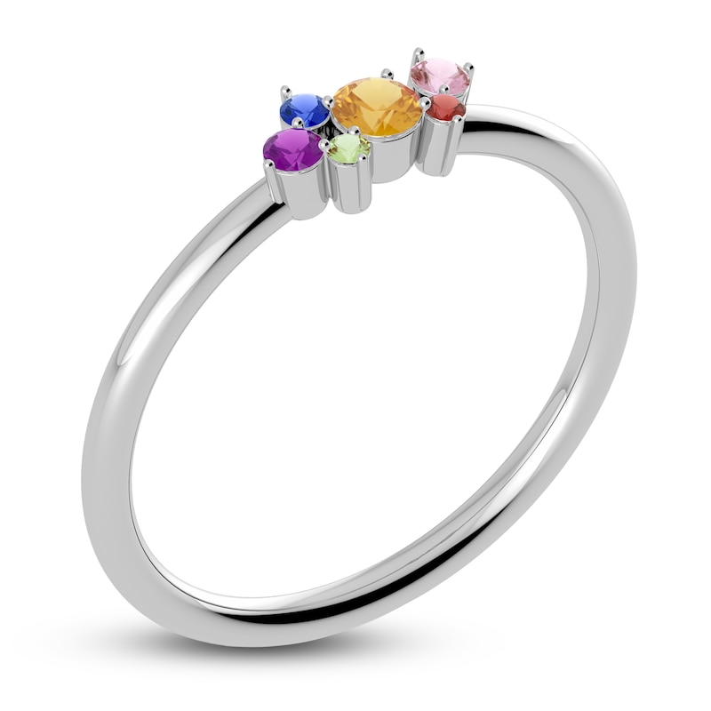 Juliette Maison Natural Multi-Gemstone Constellation Ring 10K White Gold