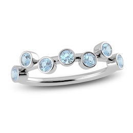 Juliette Maison Natural Aquamarine Ring 10K White Gold