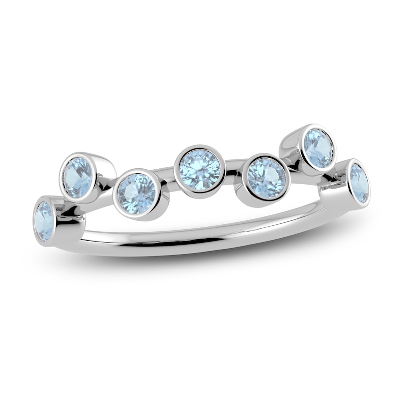 Main Image 1 of Juliette Maison Natural Aquamarine Ring 10K White Gold