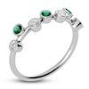 Thumbnail Image 2 of Juliette Maison Natural Emerald & Natural White Sapphire Ring 10K White Gold