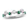 Thumbnail Image 1 of Juliette Maison Natural Emerald & Natural White Sapphire Ring 10K White Gold