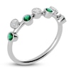 Thumbnail Image 2 of Juliette Maison Natural Emerald & Natural White Sapphire Ring 10K White Gold