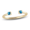 Thumbnail Image 1 of Juliette Maison Natural Blue Zircon Cuff Ring 10K Yellow Gold