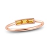 Thumbnail Image 0 of Juliette Maison Natural Citrine Baguette Bar Ring 10K Rose Gold