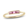 Thumbnail Image 1 of Juliette Maison Natural Pink Tourmaline Baguette Bar Ring 10K Yellow Gold