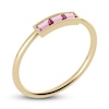 Thumbnail Image 2 of Juliette Maison Natural Pink Tourmaline Baguette Bar Ring 10K Yellow Gold