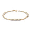 Italia D'Oro Rolo Chain Bracelet 14K Two-Tone Gold 7"
