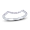 Thumbnail Image 1 of Diamond Contour Wedding Band 1/8 ct tw Round 14K White Gold
