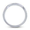 Thumbnail Image 2 of Diamond Contour Wedding Band 1/8 ct tw Round 14K White Gold