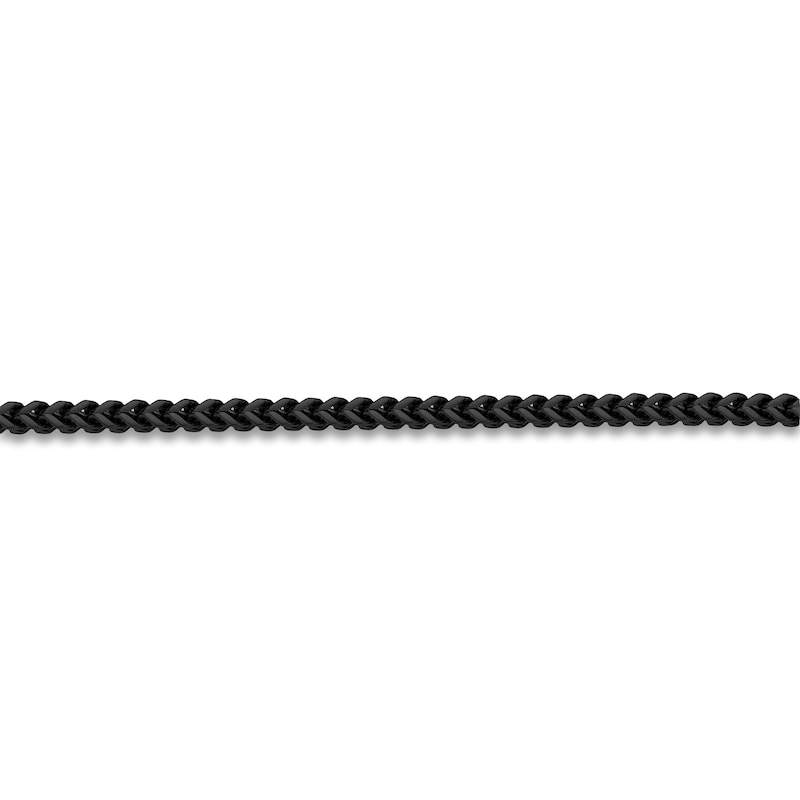 Main Image 3 of Men's Solid Franco Chain Necklace Black Ion-Plated Stainless Steel 18" 2.5mm
