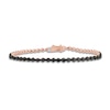 Thumbnail Image 1 of Pnina Tornai Black Diamond Tennis Bracelet 3 ct tw Round 14K Rose Gold 7"