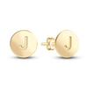 Thumbnail Image 0 of Juliette Maison Initial Stud Earrings 10K Yellow Gold