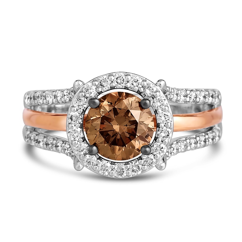 Main Image 2 of Le Vian Diamond Ring 2 ct tw Round 14K Two-Tone Gold