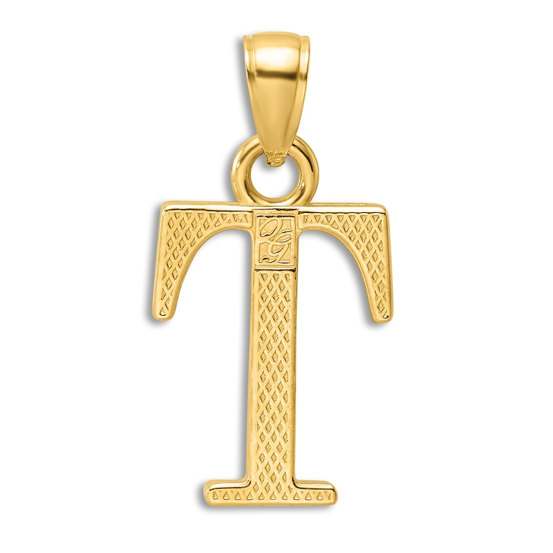Main Image 3 of Initial T Necklace 14K Yellow Gold 18&quot;