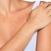 Thumbnail Image 2 of Juliette Maison Diamond Station Name Bracelet 3/8 ct tw Round 10K Rose Gold