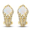 LALI Jewels Natural Opal Earrings 1/3 ct tw Diamonds 14K Yellow Gold