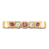Thumbnail Image 3 of Natural Ruby Stackable Ring 1/10 ct tw Diamonds 14K Yellow Gold