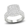 Thumbnail Image 1 of Diamond Cushion Engagement Ring 1-1/2 ct tw Round 14K White Gold