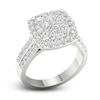 Thumbnail Image 1 of Diamond Cushion Engagement Ring 1-1/2 ct tw Round 14K White Gold