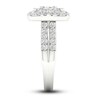 Thumbnail Image 3 of Diamond Cushion Engagement Ring 1-1/2 ct tw Round 14K White Gold