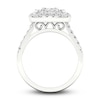 Thumbnail Image 3 of Diamond Cushion Engagement Ring 1-1/2 ct tw Round 14K White Gold