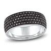 Thumbnail Image 1 of Men's Black Diamond Ring 1 ct tw Round 10K White Gold