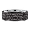 Thumbnail Image 3 of Men's Black Diamond Ring 1 ct tw Round 10K White Gold