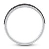 Thumbnail Image 4 of Men's Black Diamond Ring 1 ct tw Round 10K White Gold