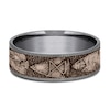 Thumbnail Image 3 of Men's Arrowhead Wedding Band Tantalum/14K Rose Gold 7.5mm