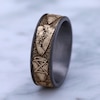 Thumbnail Image 4 of Men's Arrowhead Wedding Band Tantalum/14K Rose Gold 7.5mm