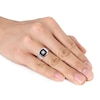 Thumbnail Image 5 of Men's Natural Onyx Ring 1/6 ct tw Diamonds Sterling Silver