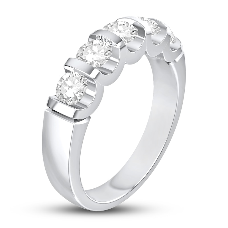 Main Image 2 of Diamond Anniversary Band 1 ct tw Round 14K White Gold
