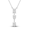 Thumbnail Image 1 of Diamond Drop Pendant Necklace 1 ct tw Round 14K White Gold 17"