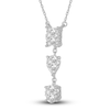 Thumbnail Image 2 of Diamond Drop Pendant Necklace 1 ct tw Round 14K White Gold 17"