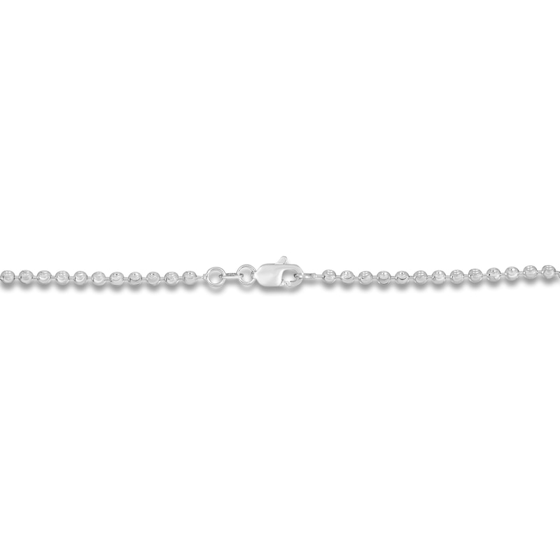 Main Image 2 of Beaded Chain Necklace 14K White Gold 16" 2.5mm