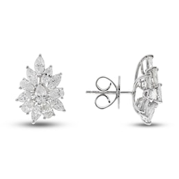Diamond Earrings 2-1/2 ct tw Pear/Marquise 14K White Gold