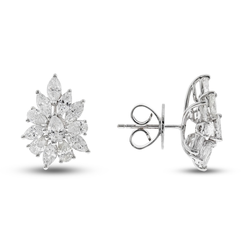 Main Image 1 of Diamond Earrings 2-1/2 ct tw Pear/Marquise 14K White Gold