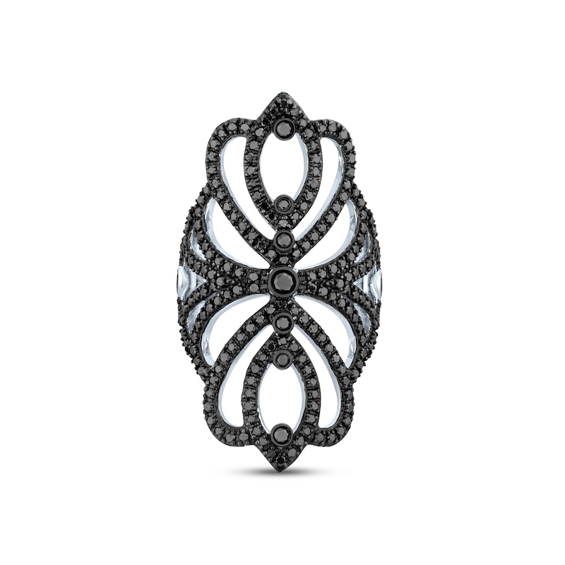 Main Image 3 of Pnina Tornai Black Diamond Ring 1-1/3 ct tw Round 14K White Gold