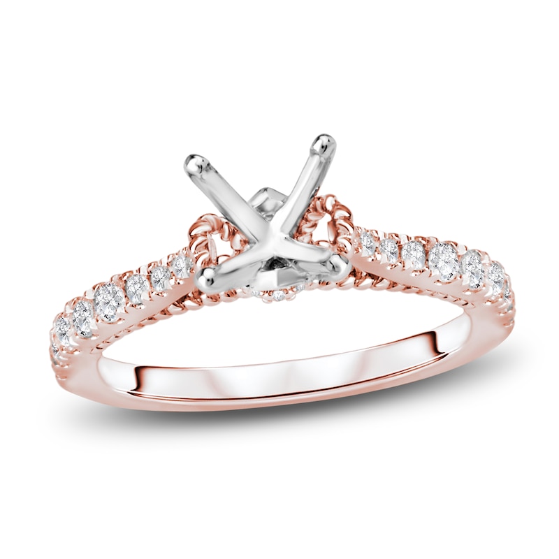Main Image 1 of Diamond Engagement Ring Setting 1/3 ct tw Round 14K Rose Gold