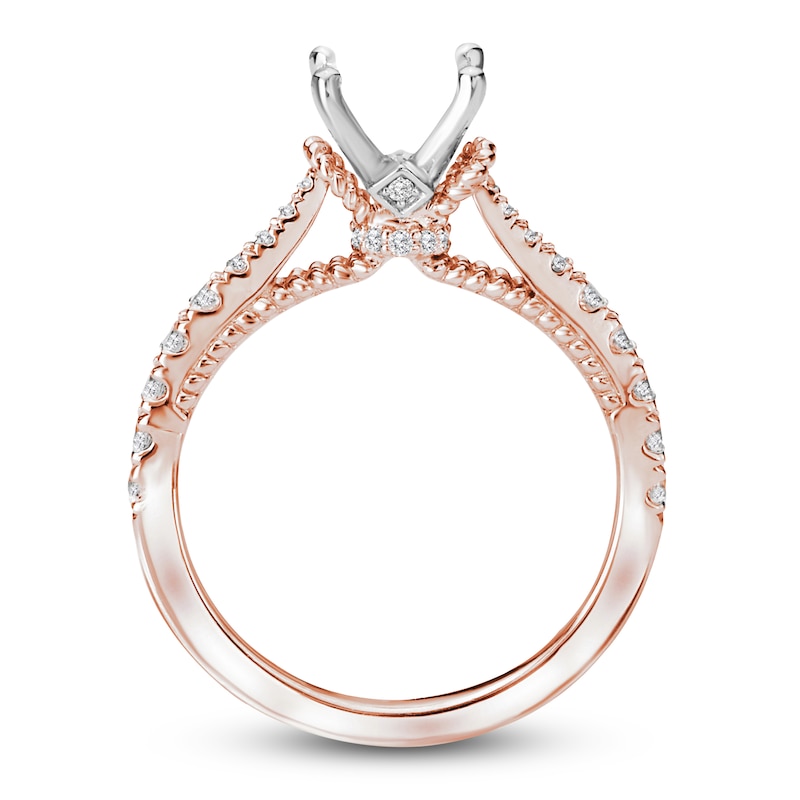 Main Image 2 of Diamond Engagement Ring Setting 1/3 ct tw Round 14K Rose Gold