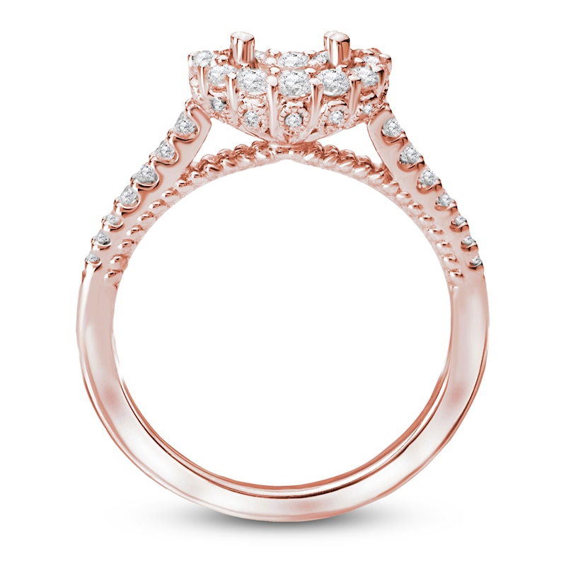 Main Image 2 of Diamond Engagement Ring Setting 1/2 ct tw Round 14K Rose Gold
