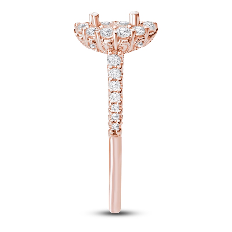 Main Image 3 of Diamond Engagement Ring Setting 1/2 ct tw Round 14K Rose Gold