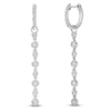 Thumbnail Image 3 of Brilliant Moments Diamond Hoop Drop Earrings 1/2 ct tw 14K White Gold