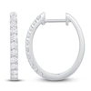 Thumbnail Image 1 of Diamond Hoop Earrings 1/2 ct tw 10K White Gold